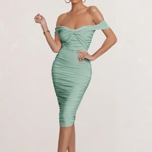 Club London midi dress Sage green